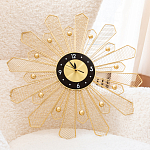 Часы настенные из металла в виде солнца с чёрным циферблатом Mirror Tower Clock варинант исполнения - 4 | Loft Concept в Ижевске