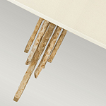 Люстра подвесная с широким белым текстильным абажуром и вертикальными декоративными элементами Hinkley варинант исполнения - 4 | Loft Concept в Ижевске