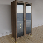 Дизайнерский шкаф витрина Elsa Dreams Walnut с 4-мя ящиками варинант исполнения - 3 | Loft Concept в Ижевске