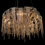 Люстра подвесная круглая с изогнутыми металлическими дугами и ниспадающими цепочками 65 см Atlantis Chain варинант исполнения - 17 | Loft Concept в Ижевске