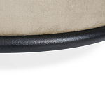 Банкетка круглая бежевый велюр на 4-х металлических ножках черного цвета SANJAY варинант исполнения - 3 | Loft Concept в Ижевске