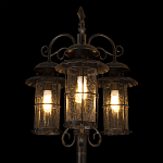 Уличный фонарь с тремя стеклянными плафонами и коваными элементами Elysian Lanterns варинант исполнения - 5 | Loft Concept в Ижевске