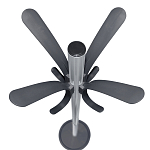 Вешалка серого цвета с 4-мя крючками из пластика Curves Hangers варинант исполнения - 2 | Loft Concept в Ижевске