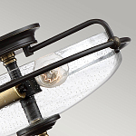 Потолочный светильник со стеклянным плафоном на изогнутых кронштейнах Quoizel  варинант исполнения - 6 | Loft Concept в Ижевске