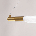 Люстра горизонтальная с волнистым белым плафоном Golden Swirl варинант исполнения - 9 | Loft Concept в Ижевске