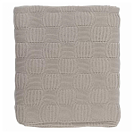 Плед из хлопка рельефной вязки бежево-серого цвета Waffle Comfort варинант исполнения - 4 | Loft Concept в Ижевске