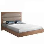 Кровать двуспальная с высоким изголовьем из дерева и подушек из экокожи Modern Look варинант исполнения - 1 | Loft Concept в Ижевске