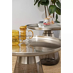 Кофейный столик с основанием из закаленного стекла Classic Round Gray Table варинант исполнения - 3 | Loft Concept в Ижевске