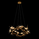 Люстра подвесная с прозрачными стеклянными птичками на ветвях Диаметр 80 см Serip Voa варинант исполнения - 5 | Loft Concept в Ижевске