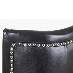 Кресло из натуральной кожи на 4-х деревянных ножках из массива бука Daniel Leather Armchair black варинант исполнения - 5 | Loft Concept в Ижевске