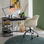 Вращающееся кресло с обивкой букле Boucle Office Chair варинант исполнения - 5 | Loft Concept в Ижевске