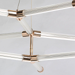 Люстра с геометрической конструкцией из вытянутых цилиндрических плафонов Hex Scaffold  варинант исполнения - 5 | Loft Concept в Ижевске