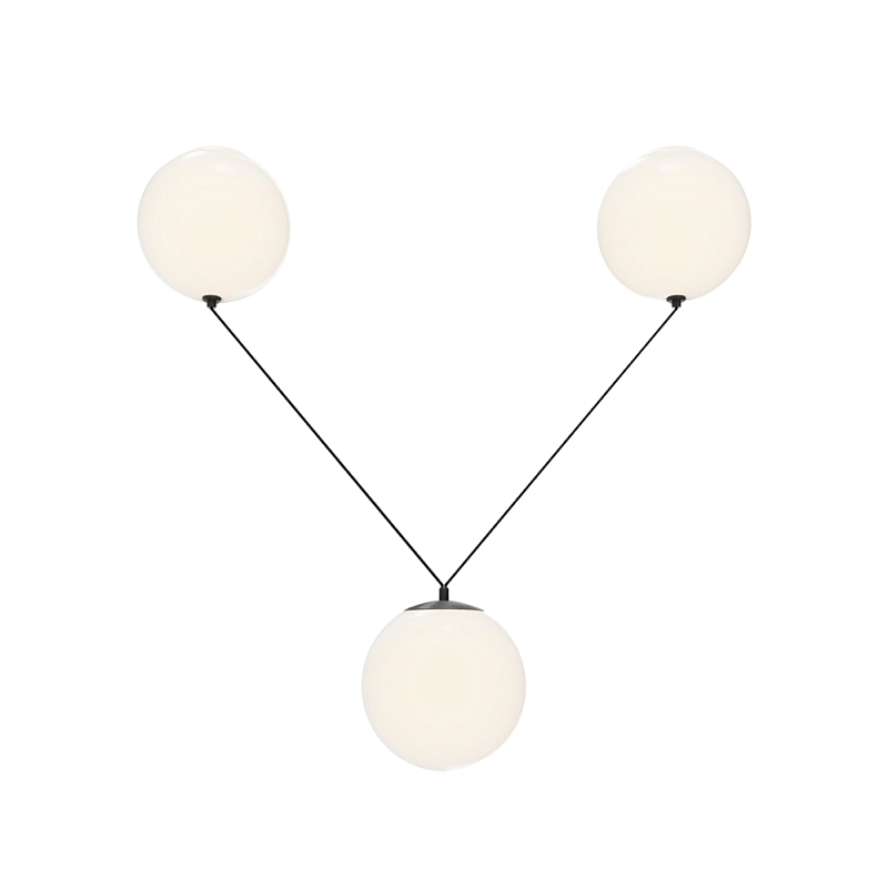 Подвесной светильник Twins 3000К 26Вт Черный Белый в Ижевске | Loft Concept 