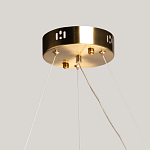 Люстра круглая золотого цвета с прозрачными рельефными стеклянными вставками Textured Glass Chandelier варинант исполнения - 11 | Loft Concept в Ижевске