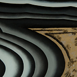 Дизайнерский комод с 4-мя дверцами в черно-золотых тонах Calista варинант исполнения - 1 | Loft Concept в Ижевске