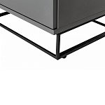 Стеллаж книжный цвета графит с 3-мя открытыми полками и дверкой Strict Lines варинант исполнения - 3 | Loft Concept в Ижевске