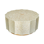 Стол кофейный с отделкой раковинами устриц Coastal Charm варинант исполнения - 2 | Loft Concept в Ижевске