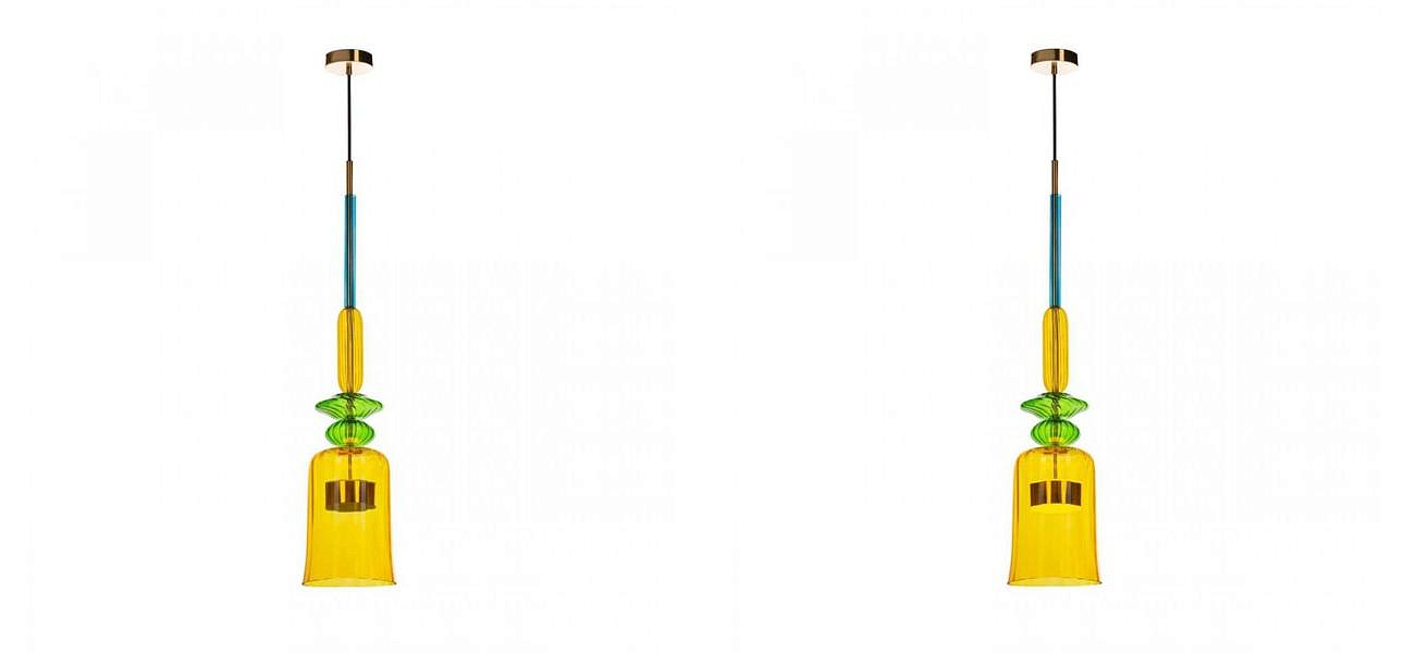 Светильник Flauti Yellow Green D16 см Светильник Flauti Yellow Green D16 см - Loft-Concept в Ижевске