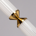 Подвесной светильник с двумя белыми рифлеными цилиндрическими плафонами Golden Swirl варинант исполнения - 7 | Loft Concept в Ижевске