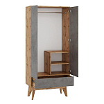 Шкаф с фасадом цвета серый бетон Grace of Furniture варинант исполнения - 2 | Loft Concept в Ижевске