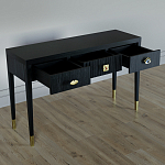 Дизайнерский Письменный стол Elsa Dreams Black с тремя ящиками варинант исполнения - 4 | Loft Concept в Ижевске