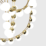 Люстра подвесная светодиодная с круглыми плафонами белого цвета PEARLS Suspension 39  варинант исполнения - 5 | Loft Concept в Ижевске