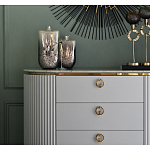 Комод белый овальный с мраморной столешницей Thoroughbass варинант исполнения - 3 | Loft Concept в Ижевске