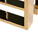 Столик журнальный квадратный с основанием в оттенках хром и золото Harmony Color and Shapes варинант исполнения - 3 | Loft Concept в Ижевске