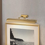 Светильник для картин цвета состаренная латунь с широким плафоном на прямоугольном основании Elstead Lighting варинант исполнения - 6 | Loft Concept в Ижевске