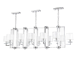 Люстра прямоугольной формы с 12-ю цилиндрическими плафонами из стекла Laurent варинант исполнения - 3 | Loft Concept в Ижевске