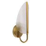 Бра с изогнутым рельефным плафоном Textured Glass варинант исполнения - 1 | Loft Concept в Ижевске