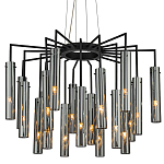 Люстра со стеклянными цилиндрическими плафонами Luminous Cylinders Smoky варинант исполнения - 3 | Loft Concept в Ижевске