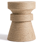 Приставной стол с отделкой из джута Juti D35 см варинант исполнения - 2 | Loft Concept в Ижевске