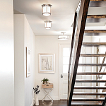 Потолочный светильник для ванных комнат со стеклянным плафоном и одной лампой Hinkley варинант исполнения - 5 | Loft Concept в Ижевске