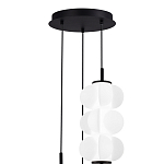 Люстра светодиодная каскадная с 3-мя белыми воздушными плафонами Glowing Cloud варинант исполнения - 5 | Loft Concept в Ижевске