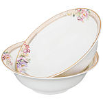 Сервиз столовый из фарфора белый с цветочным принтом на 6 персон 23 предмета Flower Porcelain Collection варинант исполнения - 1 | Loft Concept в Ижевске