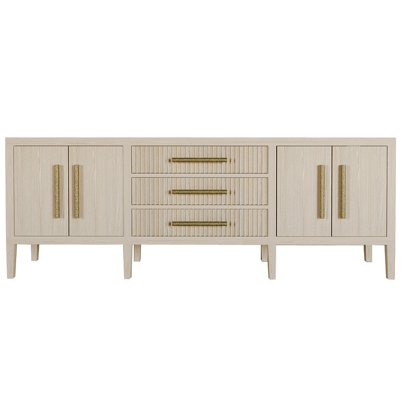 Большая VT-тумба Primo шпон Светлый дуб Древесина Золотой в Ижевске | Loft Concept 