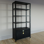 Стеллаж со стеклянными полками Elsa Dreams Black варинант исполнения - 1 | Loft Concept в Ижевске