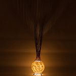 Торшер из перламутра на металлическом каркасе Indonesian Comet варинант исполнения - 4 | Loft Concept в Ижевске