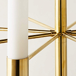 Люстра золотая с 16-ю тонкими цилиндрическими плафонами Shoulders варинант исполнения - 4 | Loft Concept в Ижевске