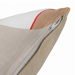 Подушка декоративная хлопковая бежевого цвета с абстрактным принтом Elysian Flow Sand варинант исполнения - 4 | Loft Concept в Ижевске