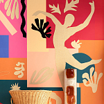 Обои ручная роспись в стиле Арт-деко Jazz Original colourway on painted silk with embroidery варинант исполнения - 4 | Loft Concept в Ижевске