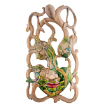 Маска деревянная резная расписная Tropical Paradise варинант исполнения - 1 | Loft Concept в Ижевске