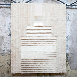 Большое Панно Абстракция белые нити Huipil Wall Hanging варинант исполнения - 1 | Loft Concept в Ижевске