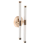 Бра с круглым основанием золотого цвета и двумя вертикальными плафонами Hex Scaffold варинант исполнения - 1 | Loft Concept в Ижевске