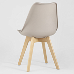 Стул с основой из пластика и мягким сиденьем Arvika Beige варинант исполнения - 5 | Loft Concept в Ижевске