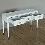 Дизайнерский Письменный стол Elsa Dreams White с тремя ящиками варинант исполнения - 4 | Loft Concept в Ижевске