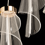 Люстра каскадная с 10-ю прозрачными плафонами Wave Line варинант исполнения - 8 | Loft Concept в Ижевске