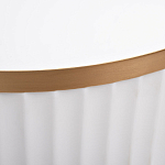 Консоль с ящиком белая с золотом Textured White Console with Gold варинант исполнения - 3 | Loft Concept в Ижевске