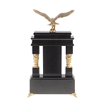 Часы настольные из яшмы и бронзы с декором в виде горного орла Eagle Stone Clock варинант исполнения - 4 | Loft Concept в Ижевске